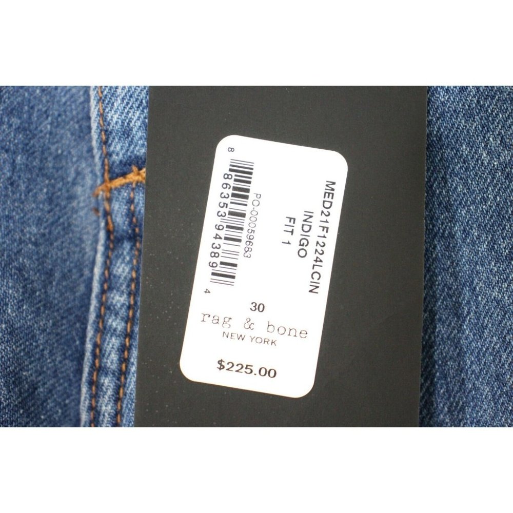Rag & Bone Mens 30 x 30.5 Fit 1 Skinny Blue Jeans NEW B892 - Picture 4 of 8
